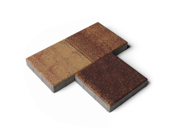 Плитка тротуарная Квадрат Б.1.К.6 листопад гранит осень, 300*300*60 мм