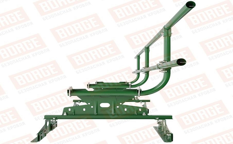 Кровельное ограждение Borge для монтажа параллельно фальцу оцинкованное RAL 6002, 300*60 см