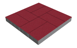 Плитка тротуарная SteinRus Грас Б.4.П.8, Native, винный, 400*200*80 мм