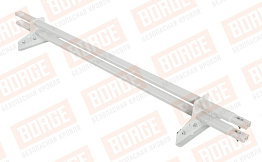 Снегозадержатель трубчатый Borge для фальцевой кровли оцинкованный RAL 9003, 1,5 м