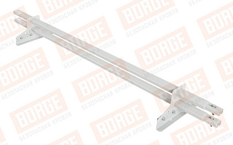 Снегозадержатель трубчатый Borge для фальцевой кровли оцинкованный RAL 9003, 1,5 м