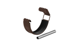 Соединитель желоба в комплекте Aquasystem PE dRain RAL 8017 D 125 мм