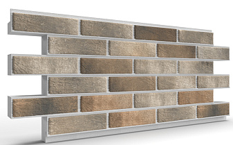 Термопанель на пенополистироле (ППС) с клинкерной плиткой BestPoint Loft Brick Pepper 1145*470*100 мм