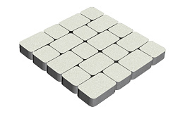Плитка тротуарная SteinRus Инсбрук Альт Дуо Б.2.Фсм.6, Antico, белый, толщина 60 мм