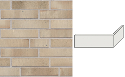 Клинкерная плитка угловая Stroeher Wasserbrand, 673 naturbeige, 240*115*52*12 мм