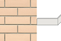 Клинкерная плитка угловая ручной формовки Feldhaus Klinker NF 9 W100 perla liso гладкая 240*71*115*9 мм