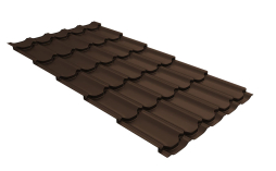 Металлочерепица Grand Line Kvinta plus Satin Matt TX RAL 8017