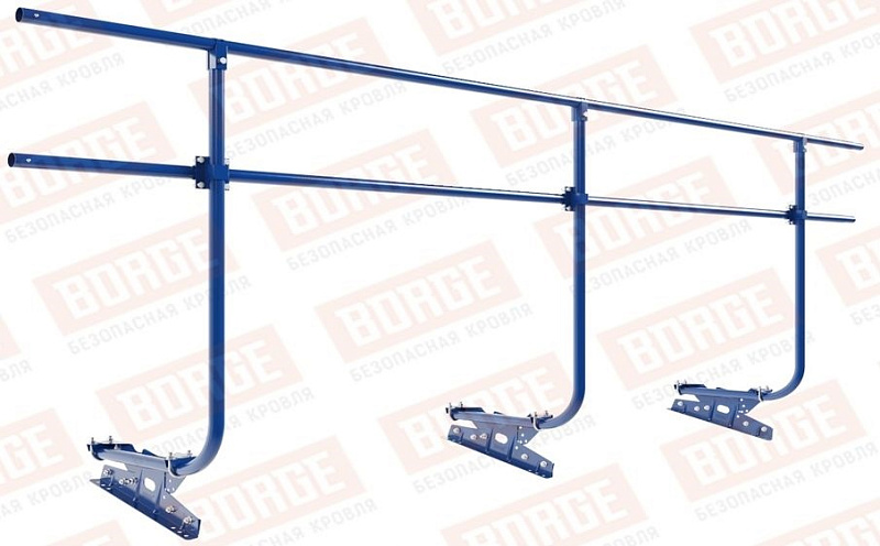 Кровельное ограждение Borge для фальцевой кровли оцинкованное RAL 5005, 300*120 см