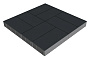 Плитка тротуарная SteinRus Грас, гладкая, черный, 400*200*80 мм
