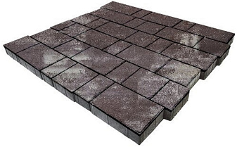 Плитка тротуарная SteinRus Bergamo А.6.Псм.4 гладкая, ColorMix Браун, толщина 40 мм