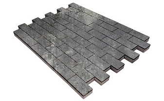 Плитка тротуарная SteinRus Прямоугольник А.6.П.4 гладкая, ColorMix Актау, 200*100*40 мм