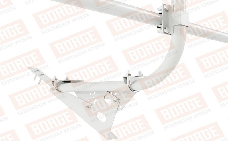 Кровельное ограждение Borge для кровли из композитной черепицы оцинкованное RAL 9003, 300*60 см