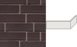 Клинкерная плитка угловая ручной формовки Feldhaus Klinker NF 14 W509 geo ferrum liso 240*71*115*14 мм