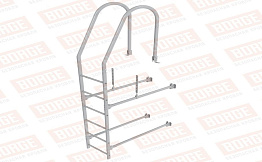 Лестница фасадная Borge (верхняя секция) оцинкованная RAL 7004, 1,8 м