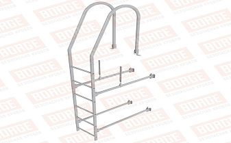 Лестница фасадная Borge (верхняя секция) оцинкованная RAL 7004, 1,8 м