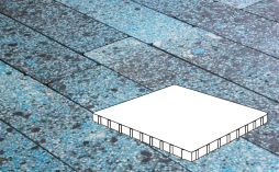 Плитка тротуарная Готика, City Granite FINO, Плита Б.10.К.10, Азул Бахия, 1000*1000*100 мм