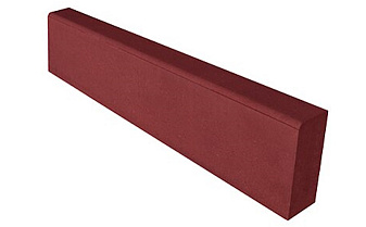 Садовый бордюр SteinRus БР 100.20.8R, гладкая, полный прокрас, красный, 1000*200*80 мм