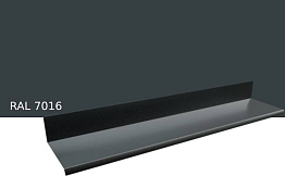 Отлив под желоб KROP UNI PVC/STAL, RAL 7016, 2 м