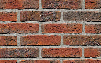 Кирпич облицовочный Terca Blauw-Rood Genaunceerd Gesinterd, 210*100*50 мм