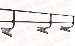Кровельное ограждение Borge для фальцевой кровли оцинкованное RAL 8019, 300*60 см