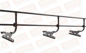 Кровельное ограждение Borge для фальцевой кровли оцинкованное RAL 8019, 300*60 см