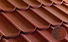 Композитная черепица рядовая Metrotile Mistral Red black