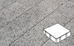 Плитка тротуарная Готика, City Granite FINO, Квадрат В.2.К.8, Цветок Урала, 200*200*80 мм