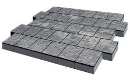 Плитка тротуарная SteinRus Виго В.3.К.8, Antico, ColorMix Актау, 200*200*80 мм