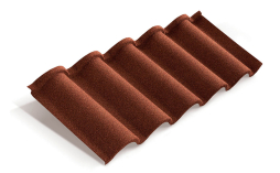 Композитная черепица рядовая Metrotile Romana Scarlet