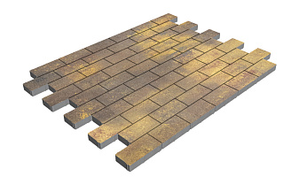 Плитка тротуарная SteinRus Прямоугольник А.6.П.4, гладкая, Тоскана, 200*100*40 мм