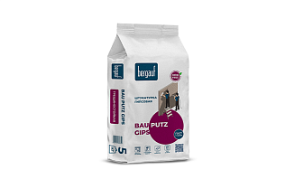 Штукатурка гипсовая Bergauf BAU PUTZ GIPS, 5 кг