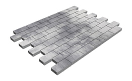 Плитка тротуарная SteinRus Прямоугольник А.6.П.4, гладкая, Монохром, 200*100*40 мм