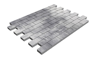 Плитка тротуарная SteinRus Прямоугольник А.6.П.4, гладкая, Монохром, 200*100*40 мм