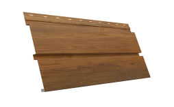 Софит металлический Grand Line Квадро брус без перфорации, сталь 0,45 мм Print Elite, Golden Wood
