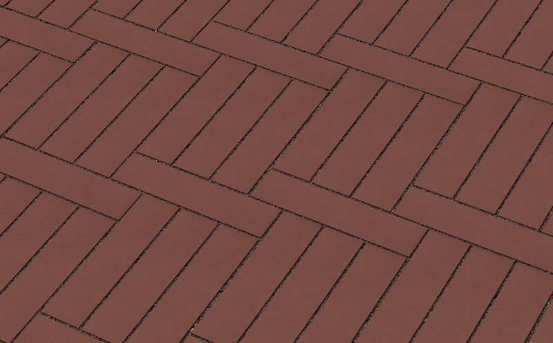 Клинкерная брусчатка Lode Brunis коричневая шероховатая, 250*65*45 мм