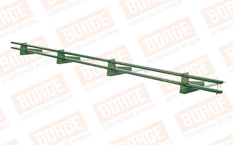 Снегозадержатель трубчатый Borge для гибкой черепицы оцинкованный RAL 6002, 3 м