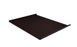 Фальцевая кровля Grand Line двойной стоячий фальц Satin Matt RAL 8017 шоколад
