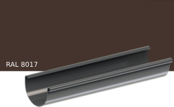 Желоб водосточный KROP PVC для системы D 130/90 мм, RAL 8017, 3 м