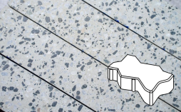Плитка тротуарная Готика, Granite FINO, Зигзаг/Волна Б.2.Ф.6, Грис Парга, 225*112,5*60 мм