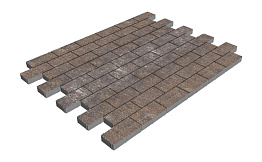 Плитка тротуарная SteinRus Прямоугольник А.6.П.4, гладкая, Сепия, 200*100*40 мм