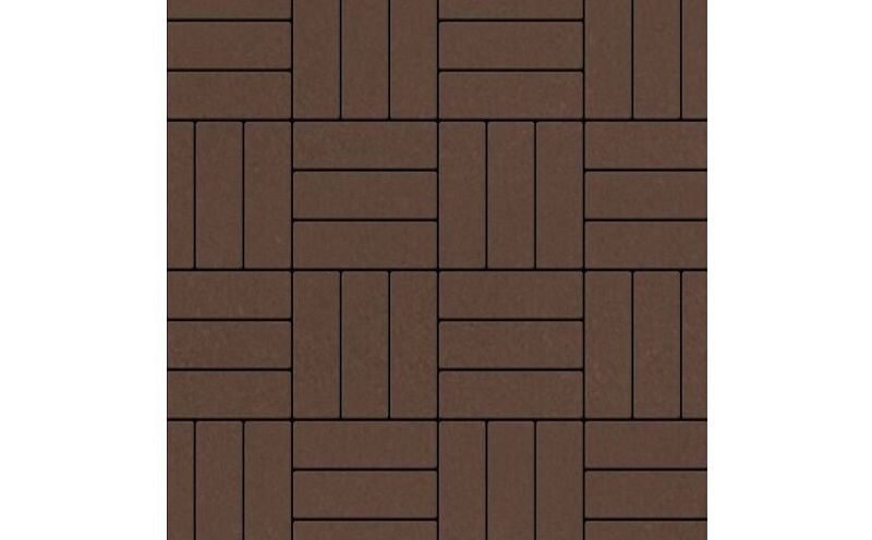 Плитка тротуарная SteinRus Паркет Б.2.П.6, гладкая, коричневый, 210*70*60 мм