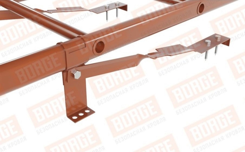 Лестница кровельная Borge для натуральной черепицы оцинкованная RAL 8004, 1,8 м