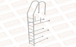 Лестница фасадная Borge (верхняя секция) оцинкованная RAL 9006, 2,7 м