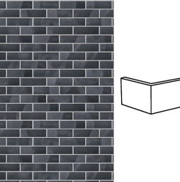 Клинкерная плитка угловая King Klinker Dream House 32 Black Pearl NF, 240*71*115*10 мм