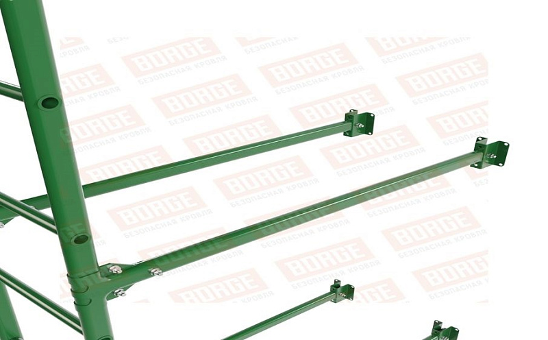Лестница фасадная Borge (нижняя секция) оцинкованная RAL 6002, 1,8 м