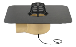 Воронка кровельная угловая Sita с обогревом 230В, SitaTrendy, DN 100, фартук Resitrix EPDM