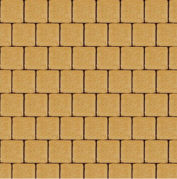Плитка тротуарная SteinRus Квадрат малый Б.2.К.6, Old-age, желтый, 100*100*60 мм