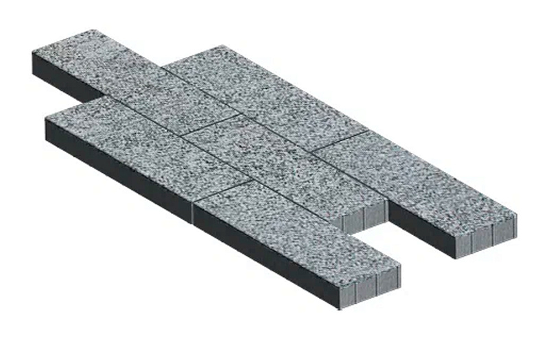 Плитка тротуарная SteinRus Аликанте Б.2.П.8  Backwash, Гранит, 900*300*80 мм
