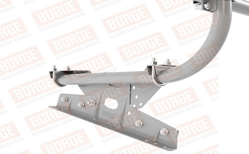 Кровельное ограждение Borge для фальцевой кровли оцинкованное RAL 7004, 300*90 см