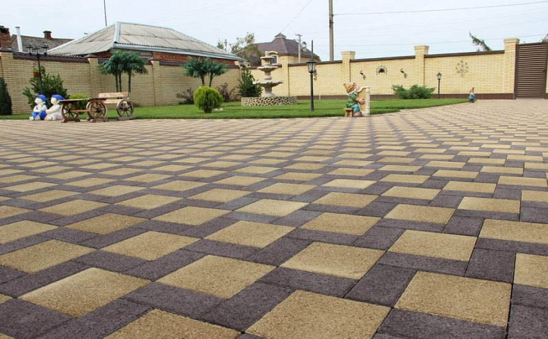 Плитка тротуарная Квадрат А.2.К.4 стандарт гладкий желтый, 200*200*40 мм